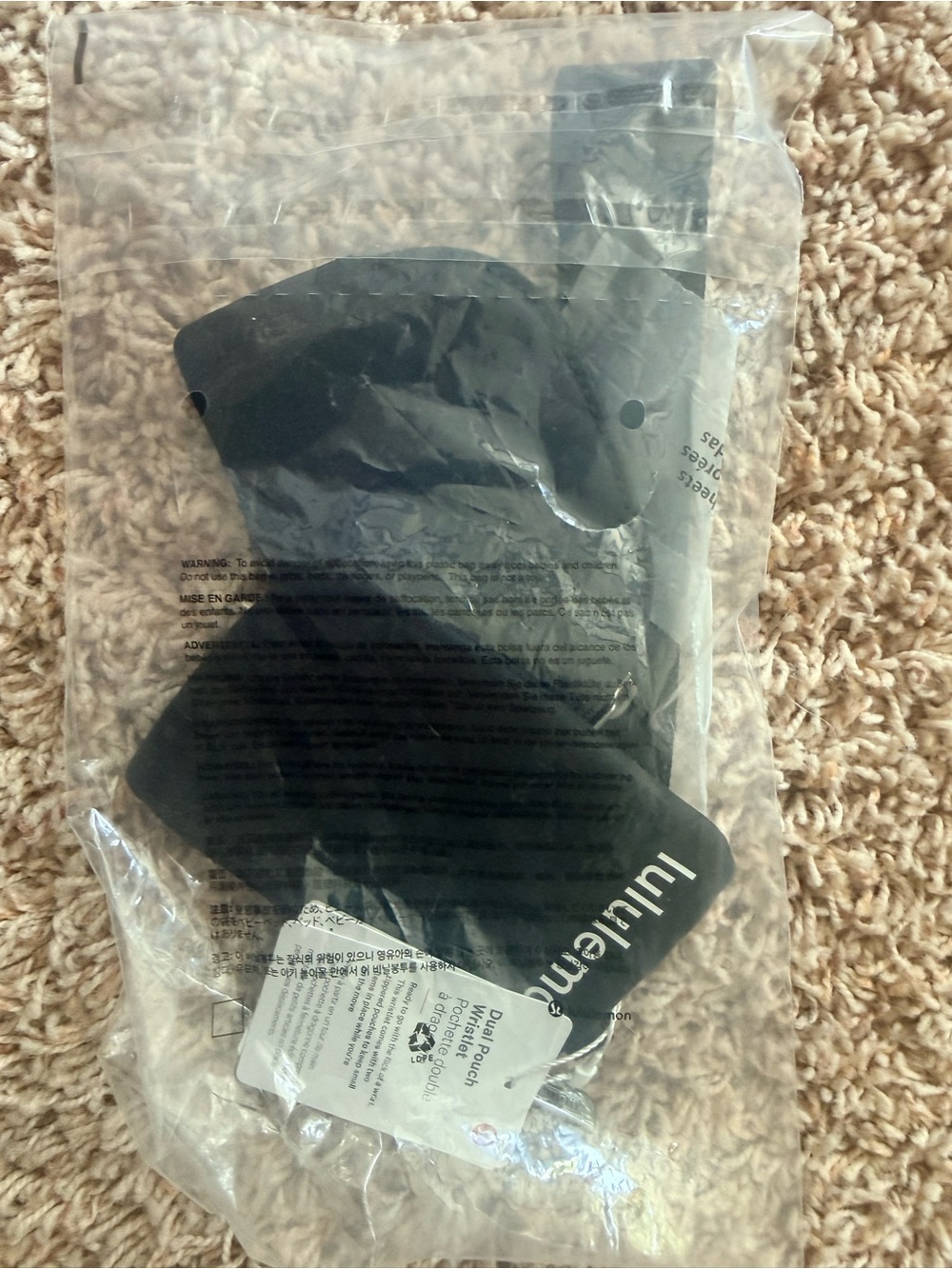 lululemon Black Dual Pouch Wristlet - Picture 2 of 3